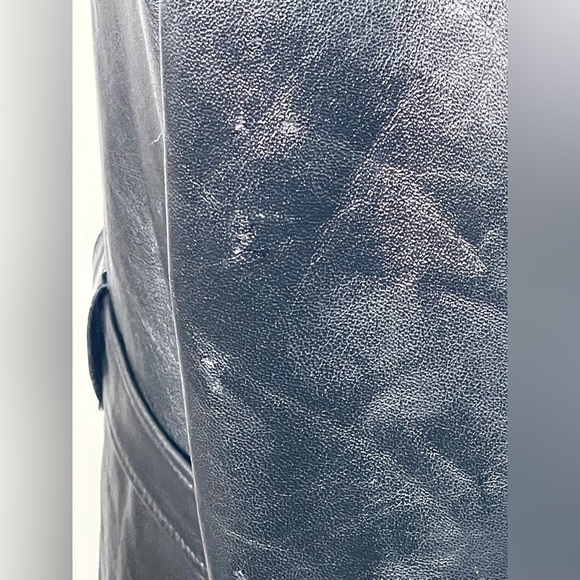 Schott NYC 90’s Women’s Vintage LEATHER BIKER LONG JACKET SIZE:10 - Picture 12 of 15